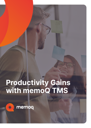 memoQ TMS productivity