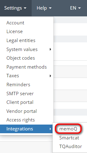 Protemos Integration with memoQ