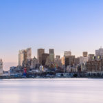 View of downtown Montreal Metropolitan Era in the evening